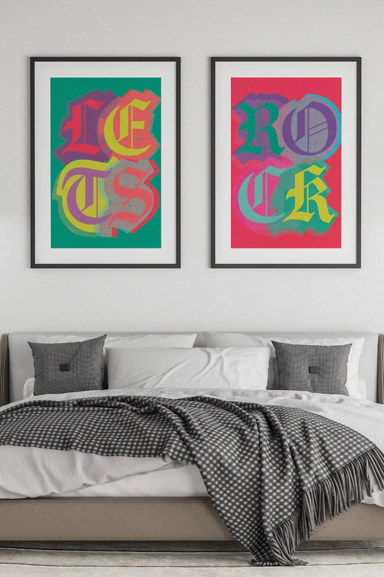 Let’s Rock #2 by graphic artist Paul Scott.  Printed on Heavyweight archival 260gsm matte paper using fade resistant inks. 100% cotton rag , Acid-Free. Sold as a Set of 2 Prints.