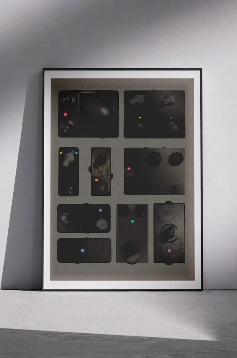 Light Electric Dance by graphic artist Paul Scott.  Printed on Heavyweight archival 260gsm matte paper using fade resistant inks. 100% cotton rag , Acid-Free. Design available in 4 colour options.