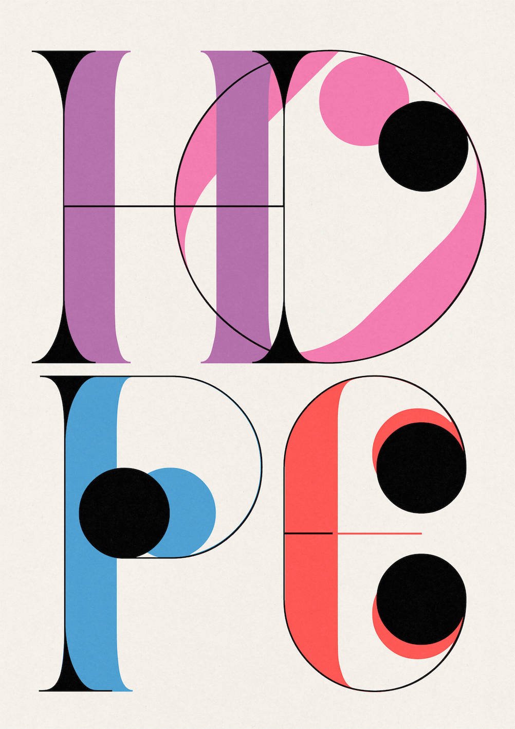 HOPE #1 by Paul Scott  Printed on Heavyweight archival 260gsm matte paper using fade resistant inks. 100% cotton rag, Acid-Free. Design available in 4 colour options.