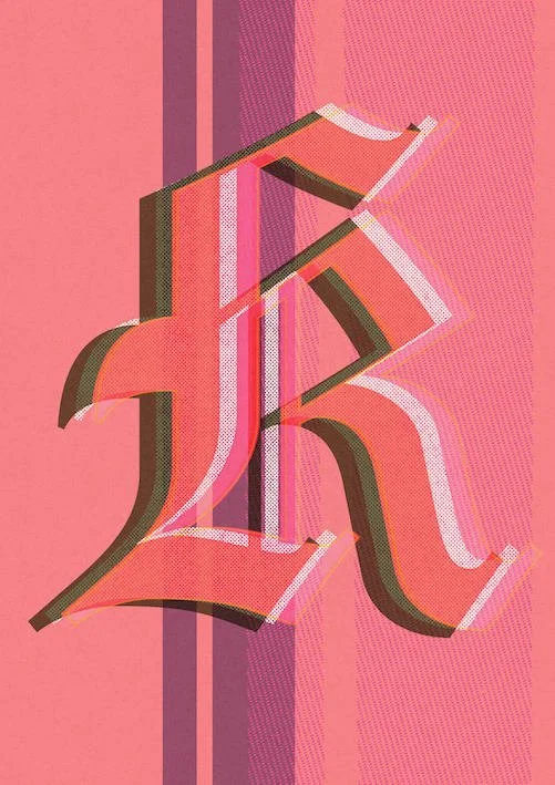 Love Letters by Paul Scott  Printed on Heavyweight archival 260gsm matte paper using fade resistant inks. 100% cotton rag, Acid-Free. Design available in 4 colour options.