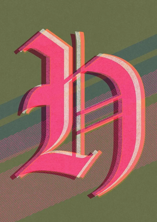 Love Letters by Paul Scott  Printed on Heavyweight archival 260gsm matte paper using fade resistant inks. 100% cotton rag, Acid-Free. Design available in 4 colour options.