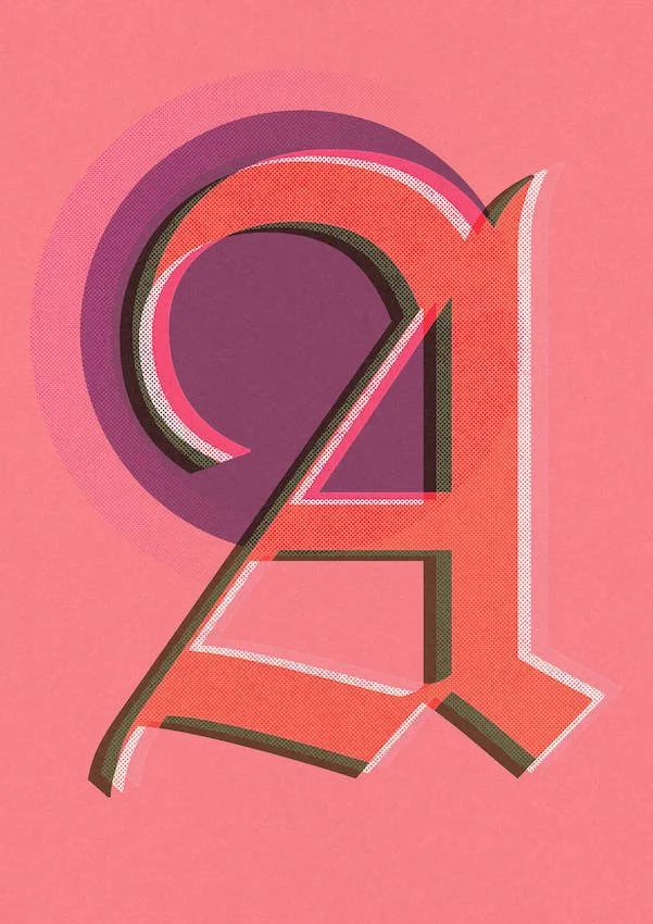 Love Letters by Paul Scott  Printed on Heavyweight archival 260gsm matte paper using fade resistant inks. 100% cotton rag, Acid-Free. Design available in 4 colour options.