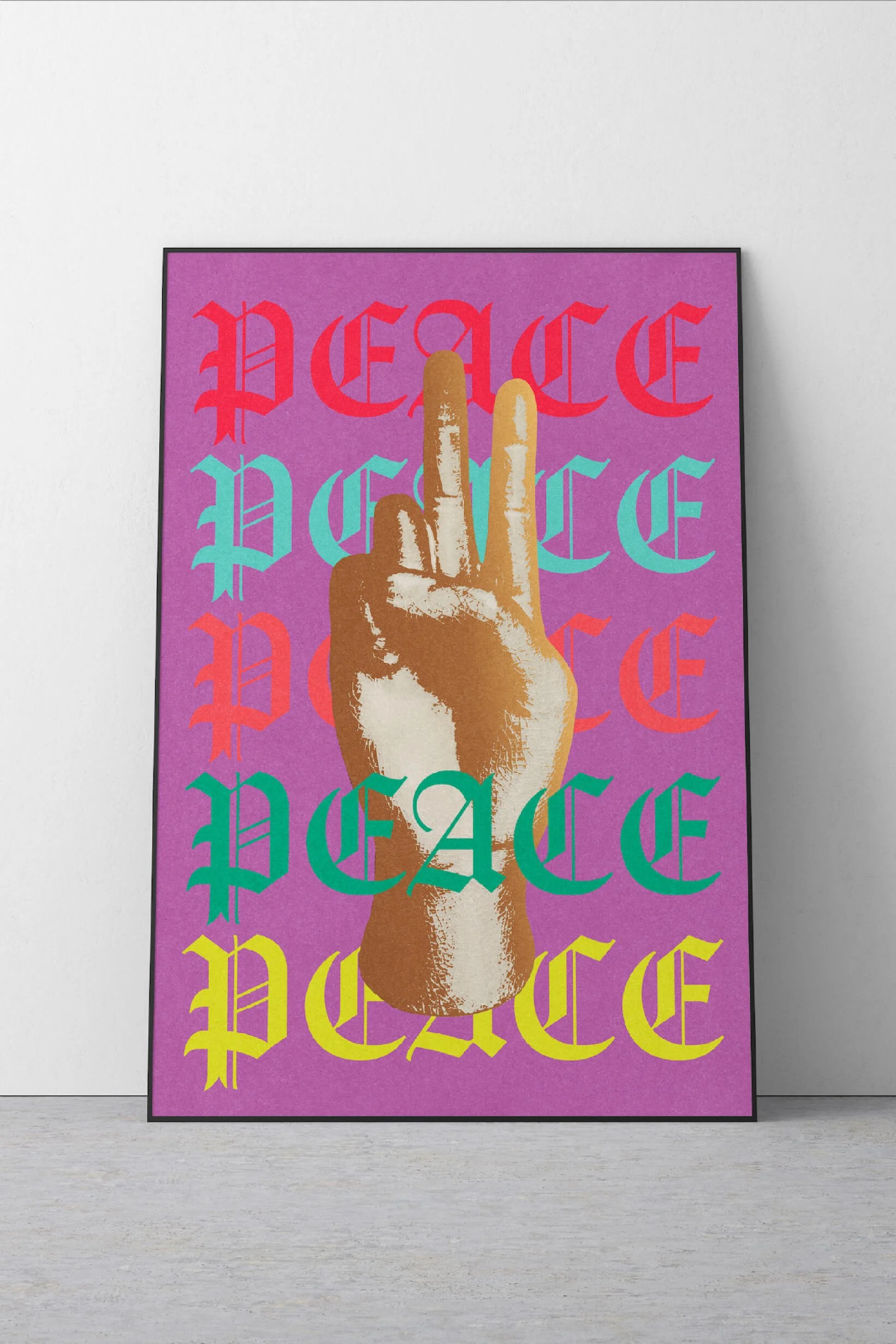 Peaceseeker by graphic artist Paul Scott.  Printed on Heavyweight archival 260gsm matte paper using fade resistant inks. 100% cotton rag , Acid-Free. Design available in 4 colour options.