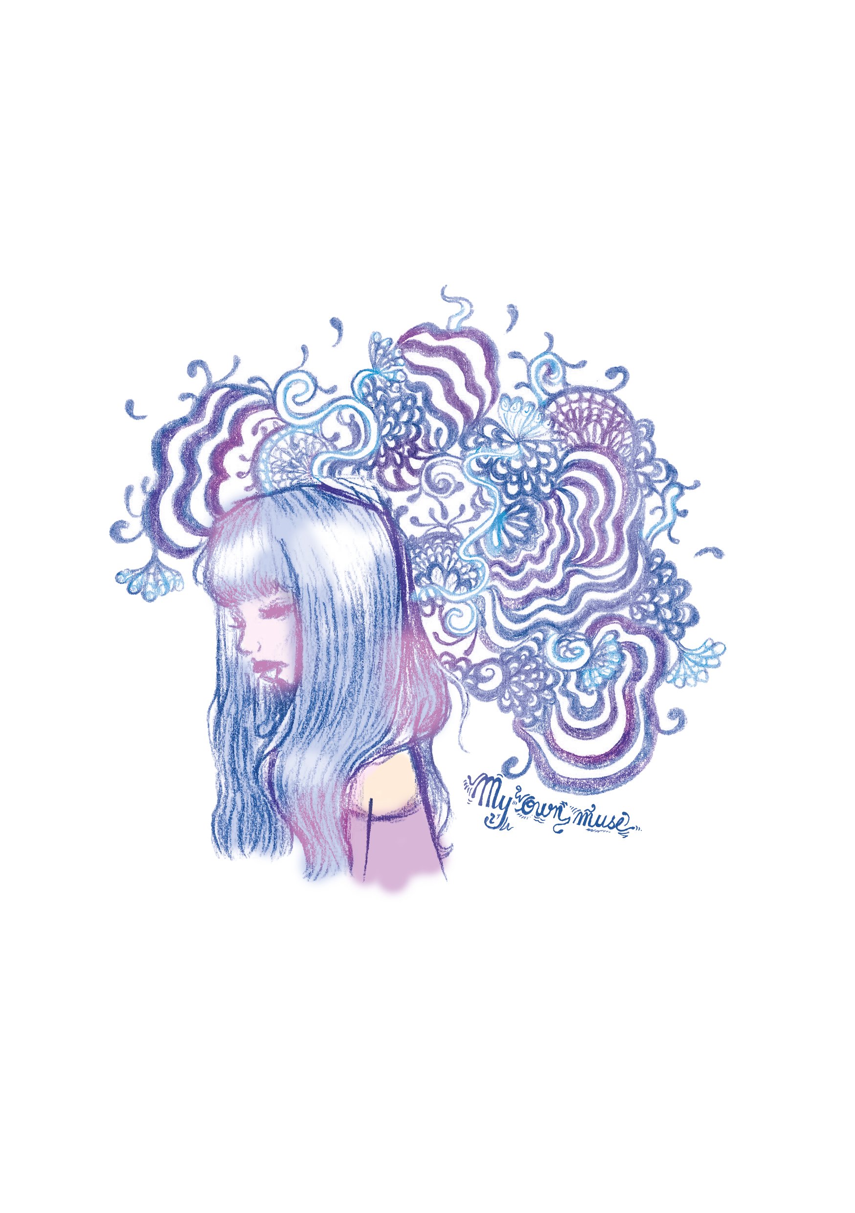 Print A5 - Overthinking girl