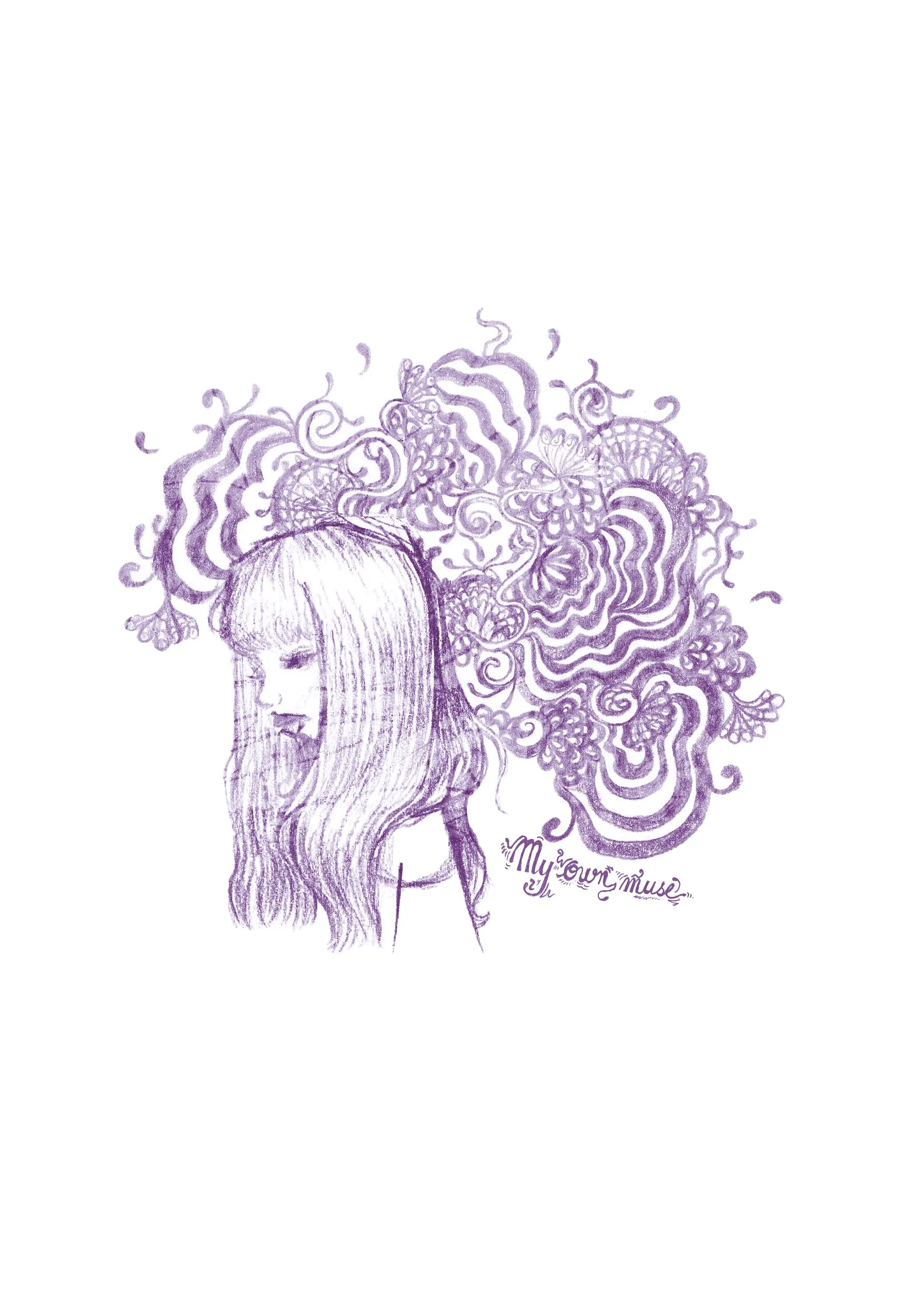 Print A5 - Overthinking girl