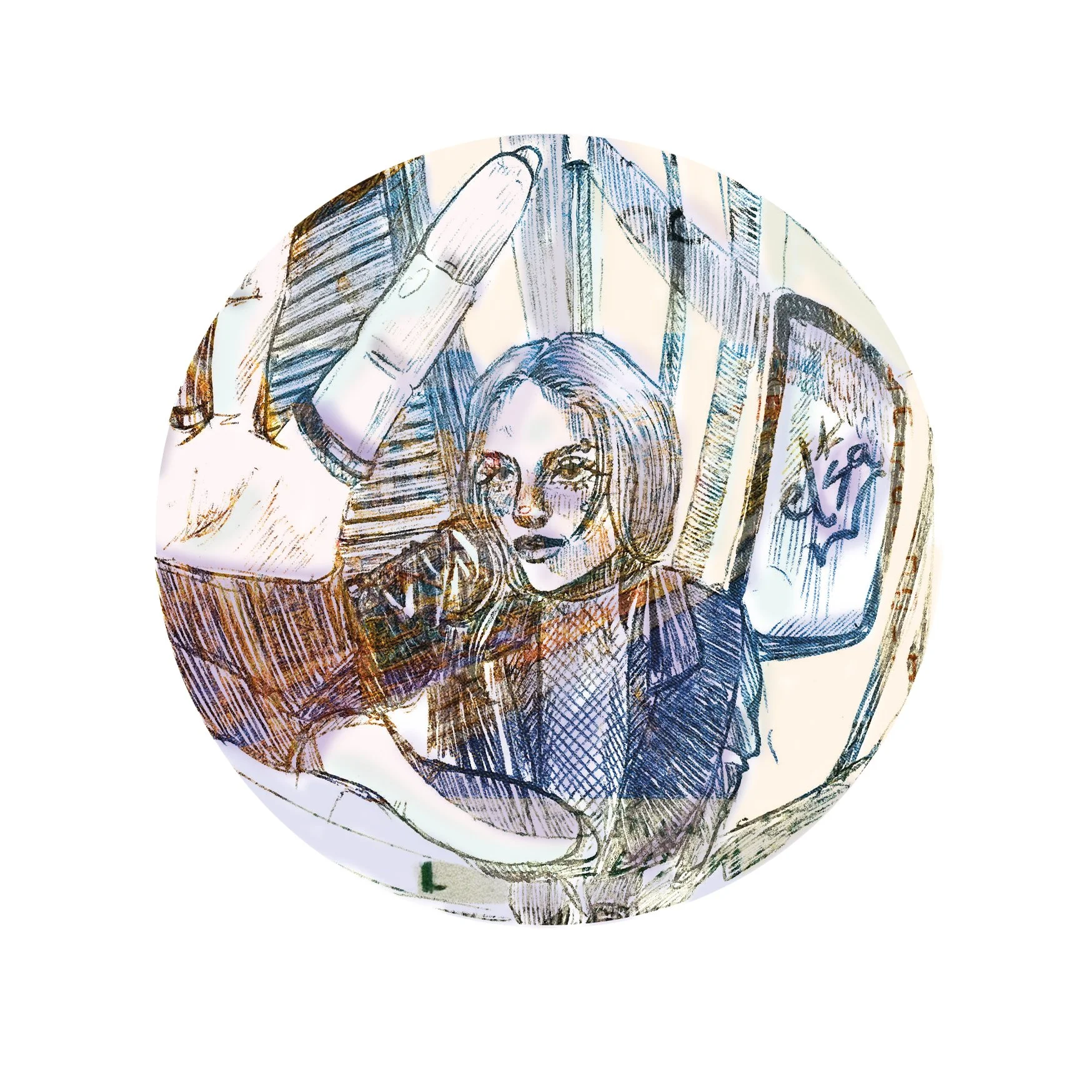 Sticker - Mirror girl