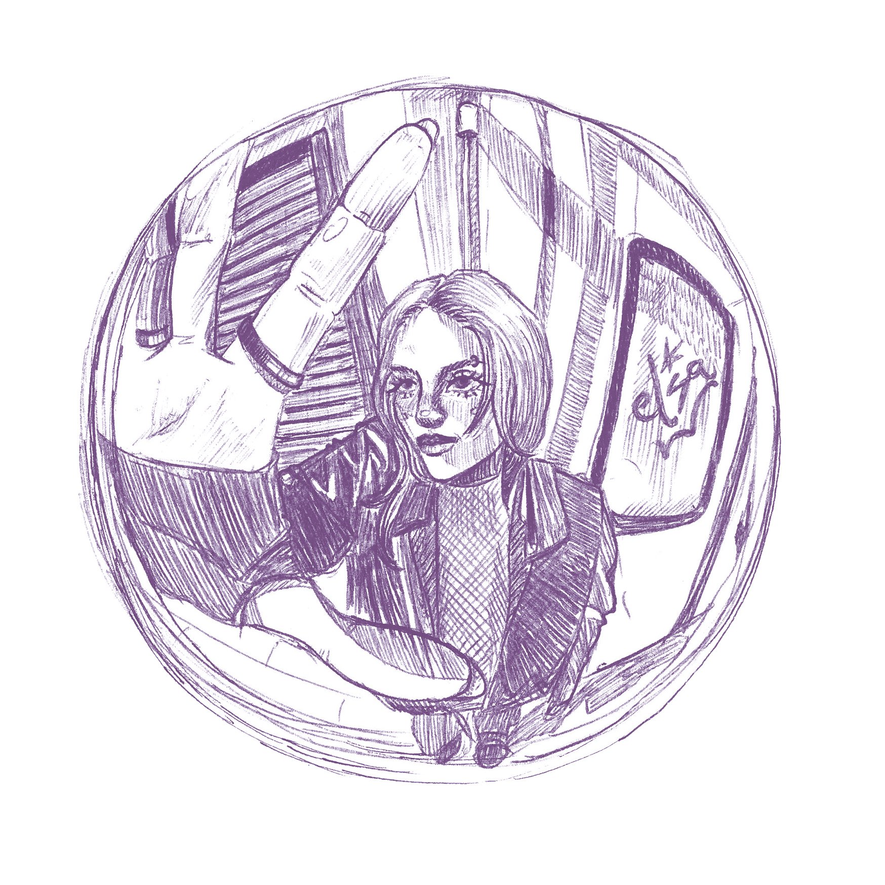 Sticker - Mirror girl