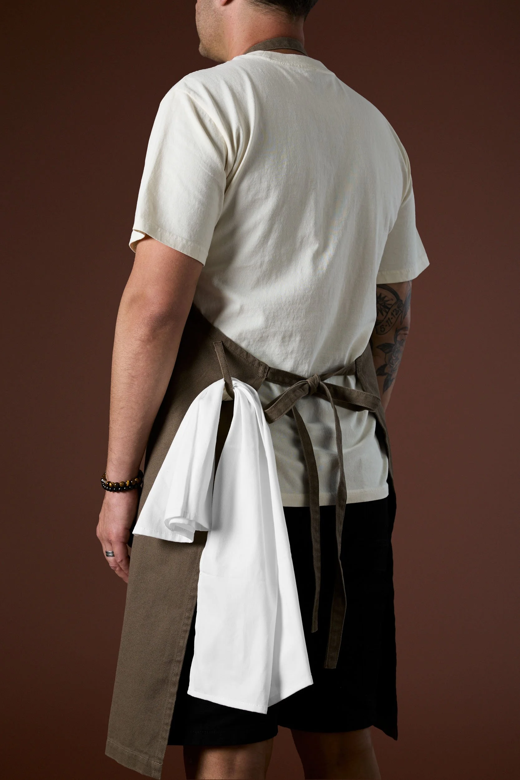 Heavy Weight Full Apron Made from canvas back view