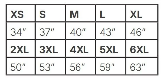 Brand Me Up Full Zip Contrast Hoodie Size Guide