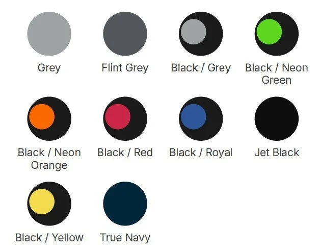 Brand Me Up Zipped Work Hoodie colour chart