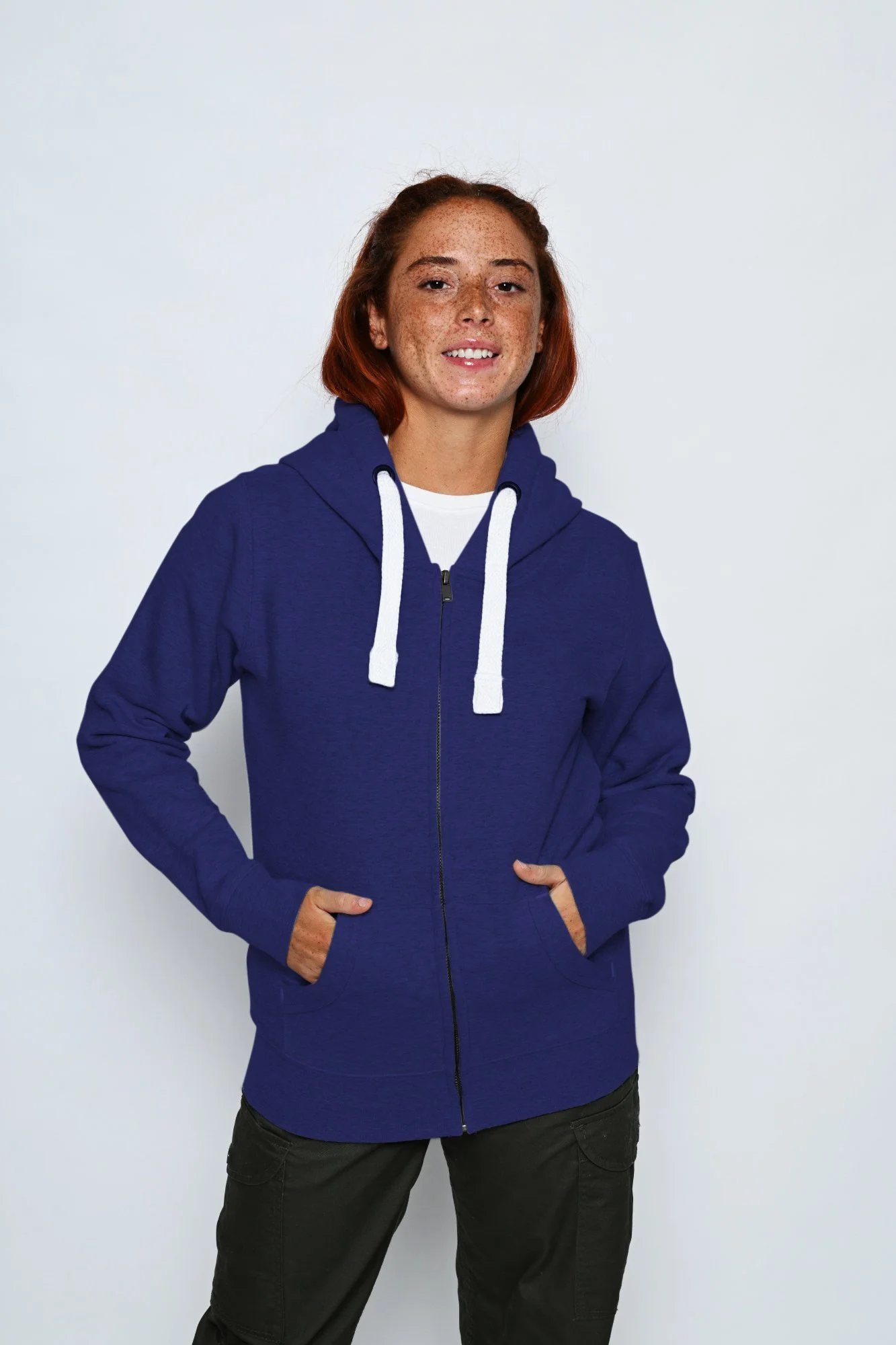 Full Zip Contrast Hoodie by Brand Me Up