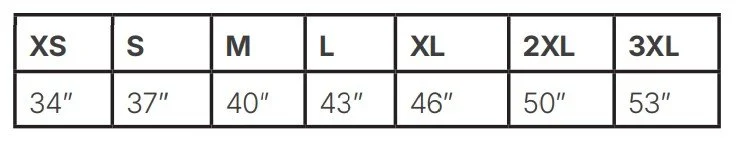 Brand Me Up Zipped Work Hoodie Size Chart