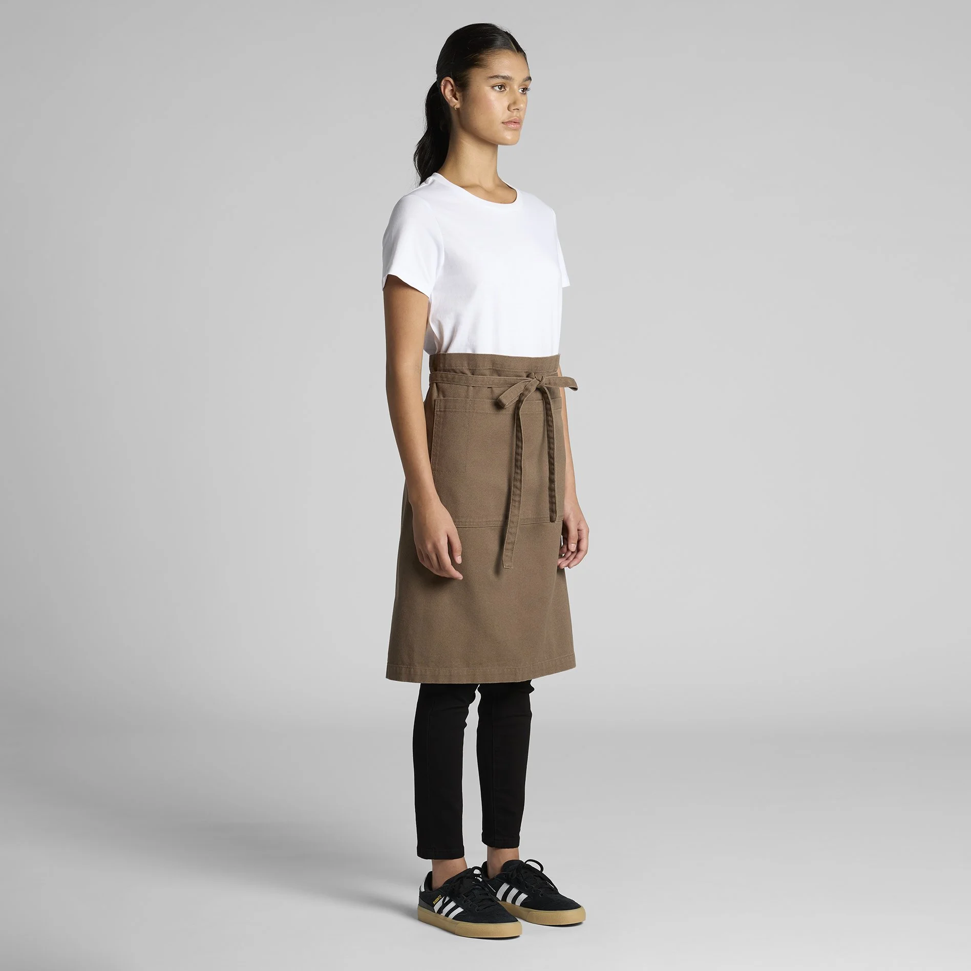 Heavy canvas half apron side