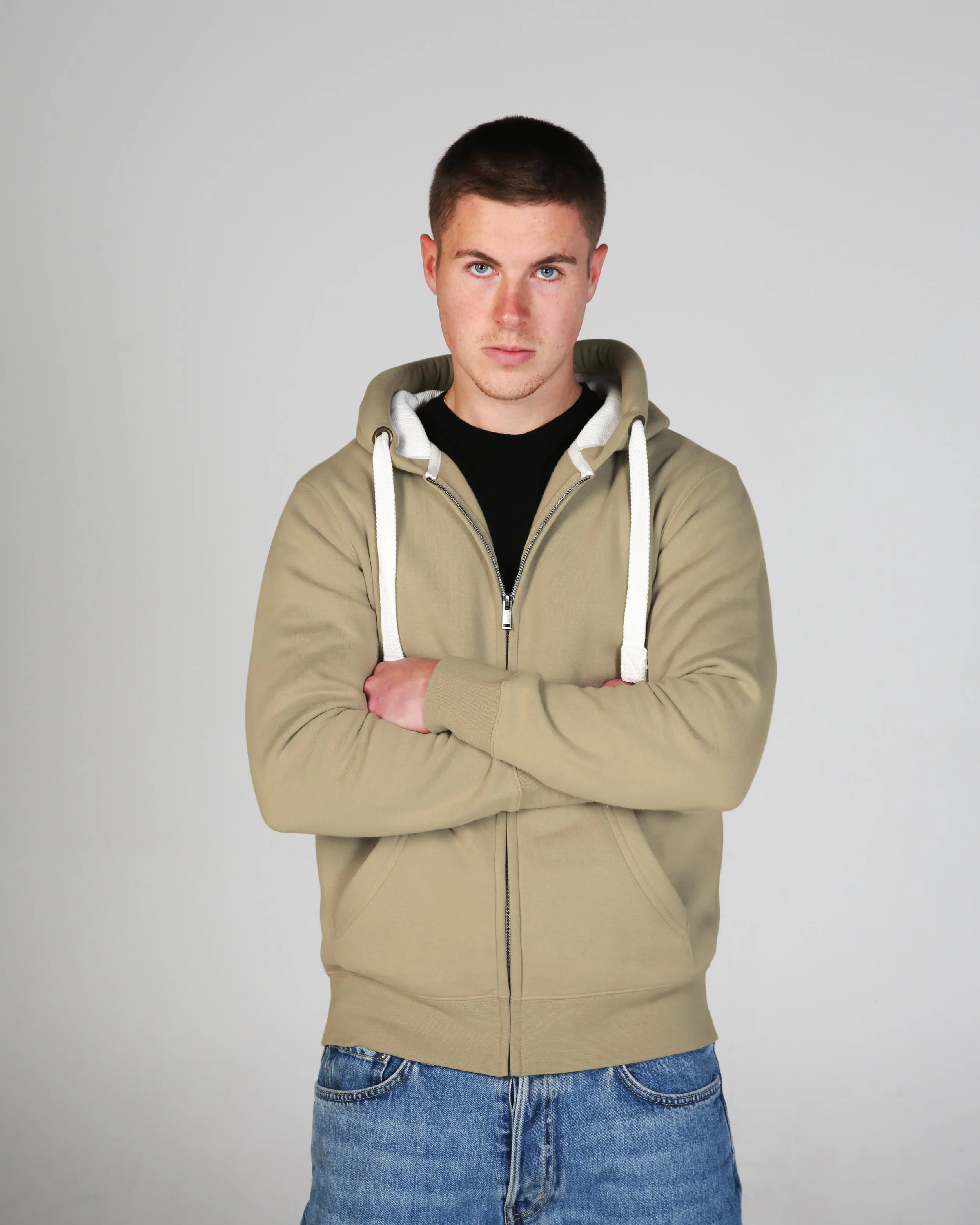 Brand Me Up Full Zip Contrast Hoodie