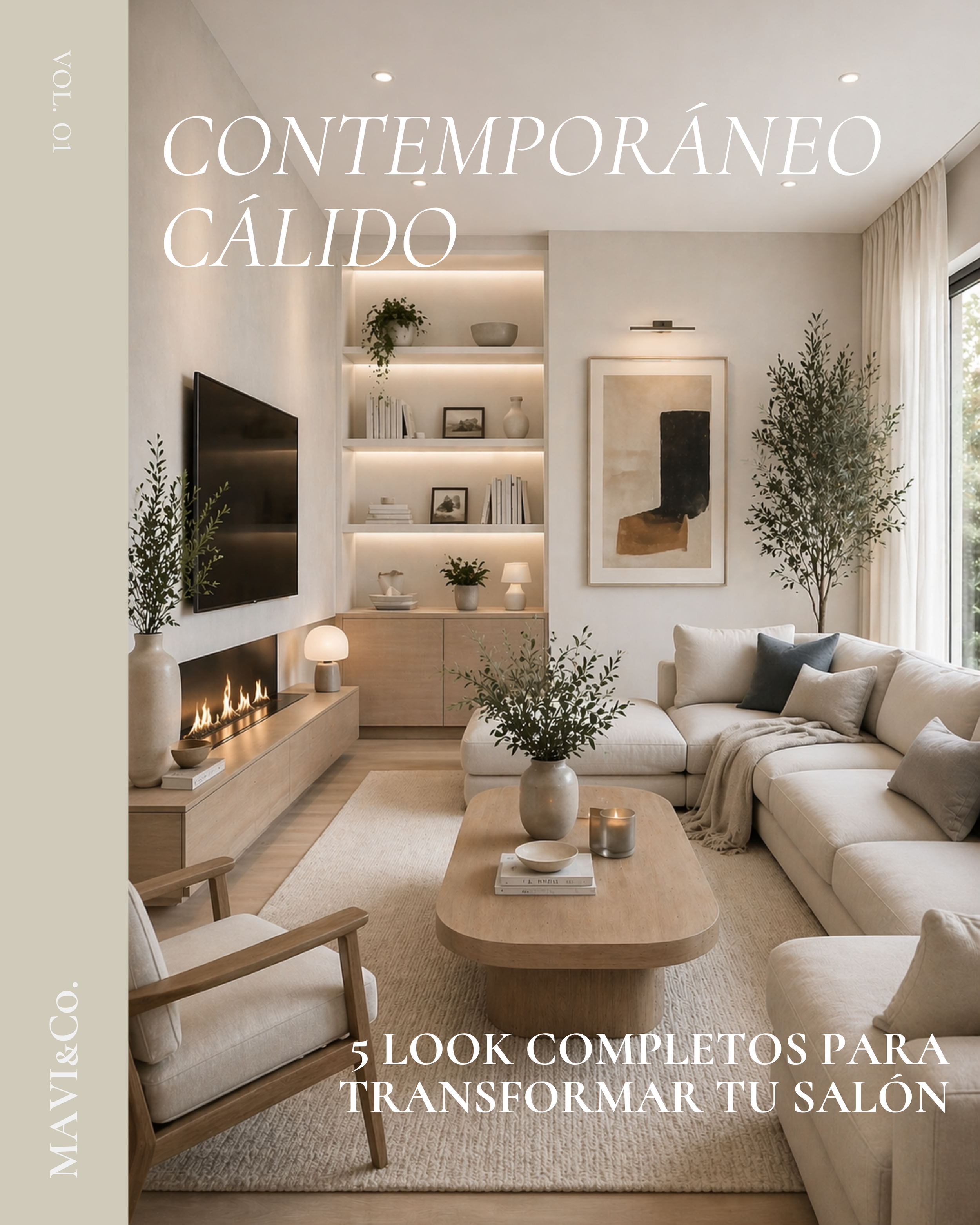 Mabook Salón contemporáneo cálido