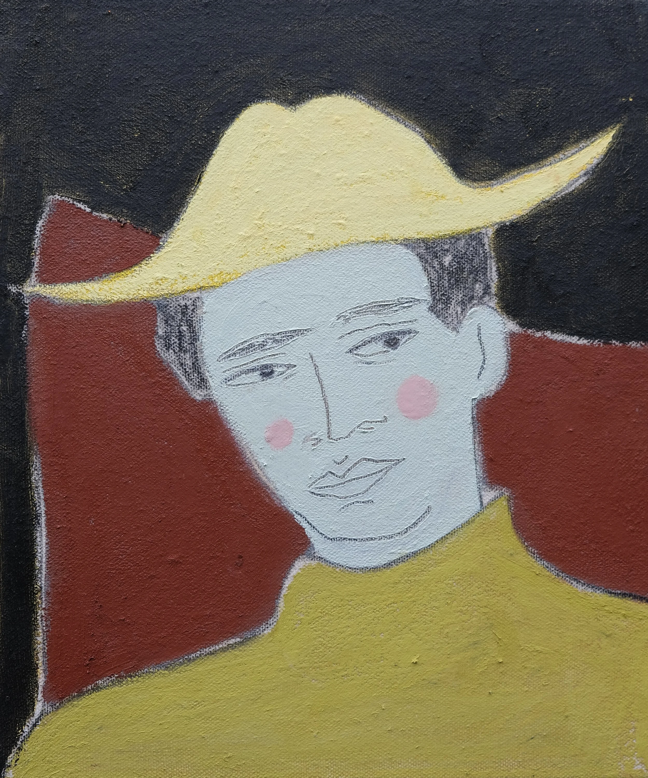 Rosy: Oil on cotton, 30x25cm