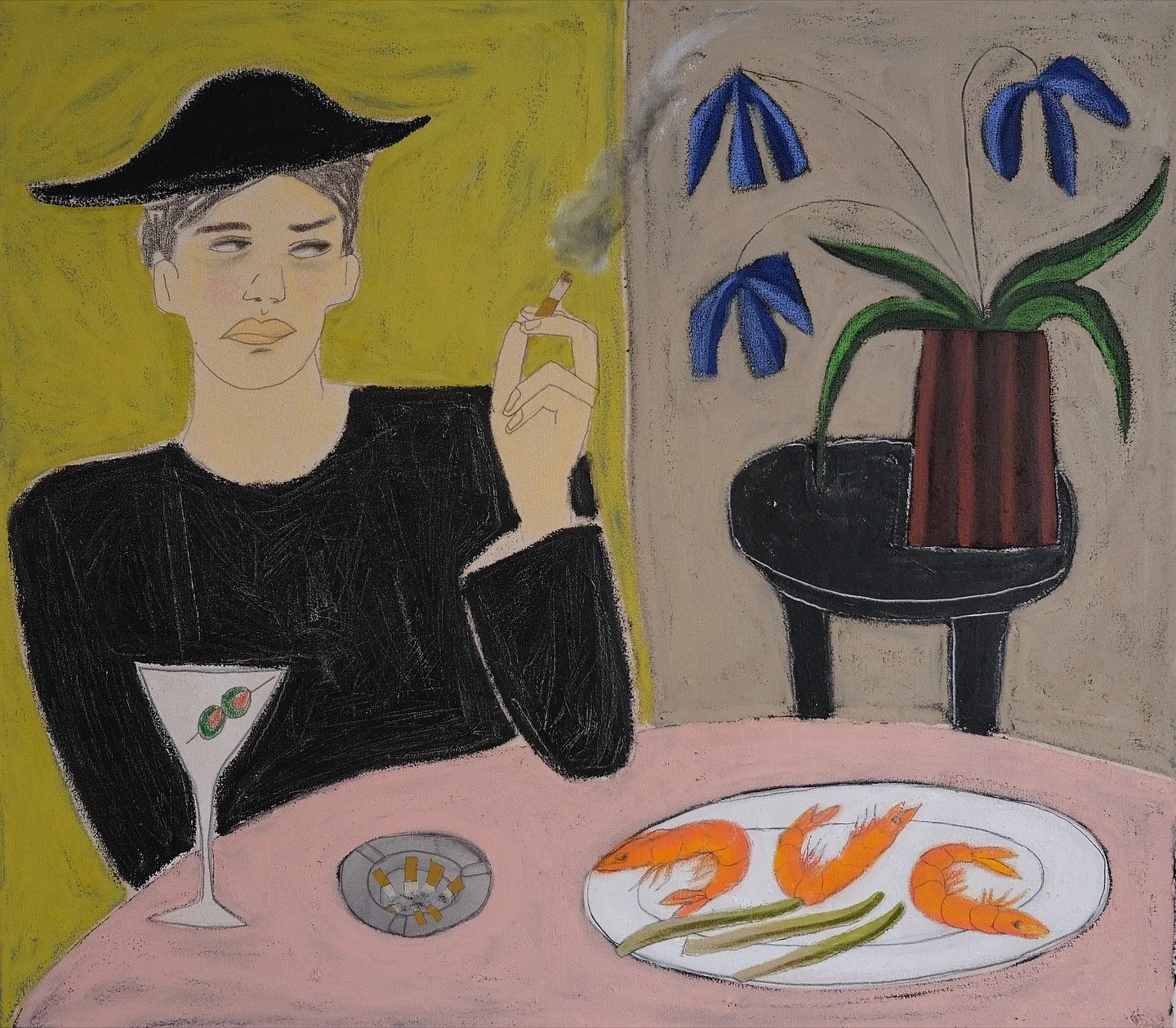 Noted: Oil on cotton, 65x75cm