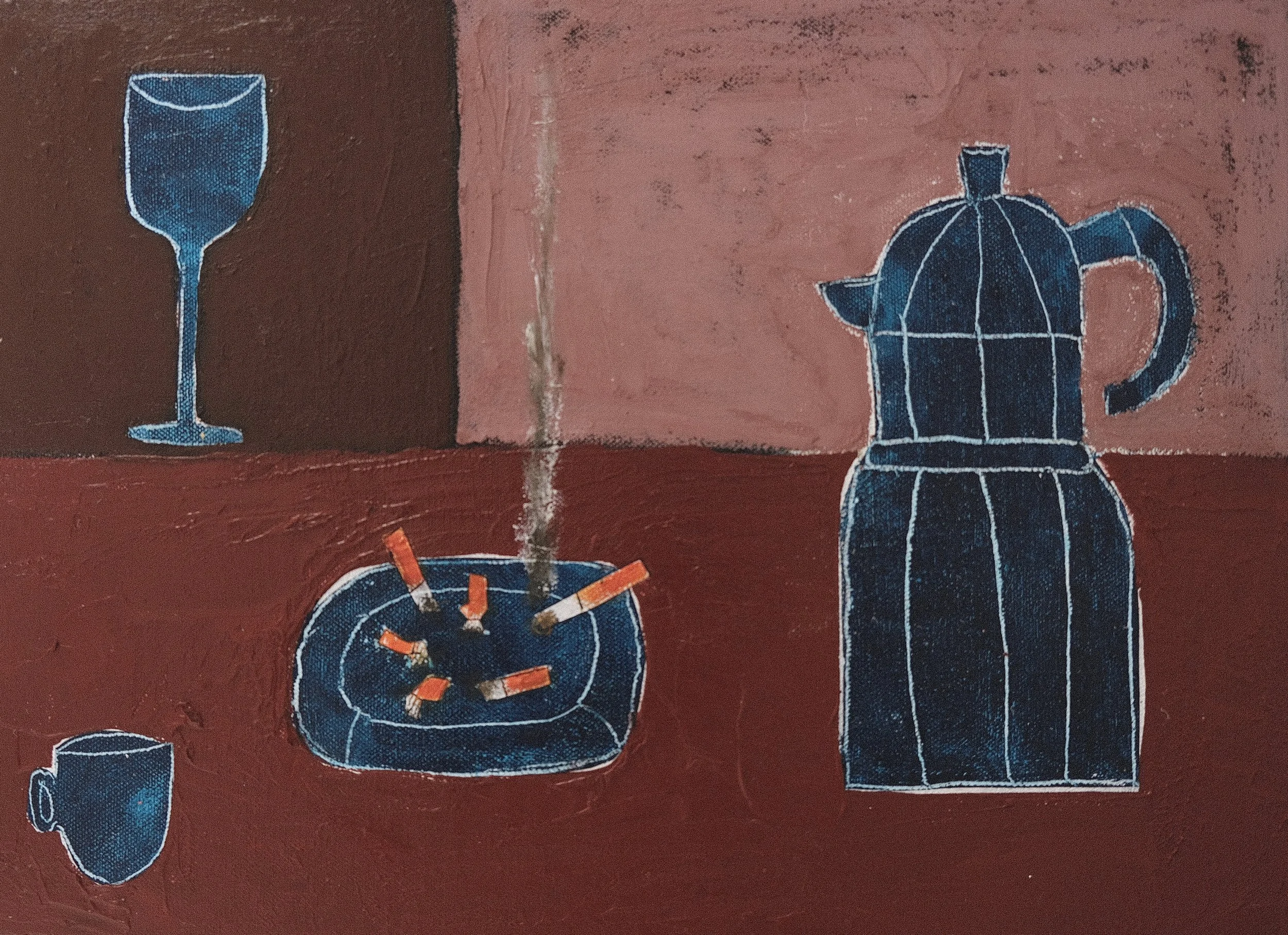 Be Right Back: Oil on cotton, 40x30cm