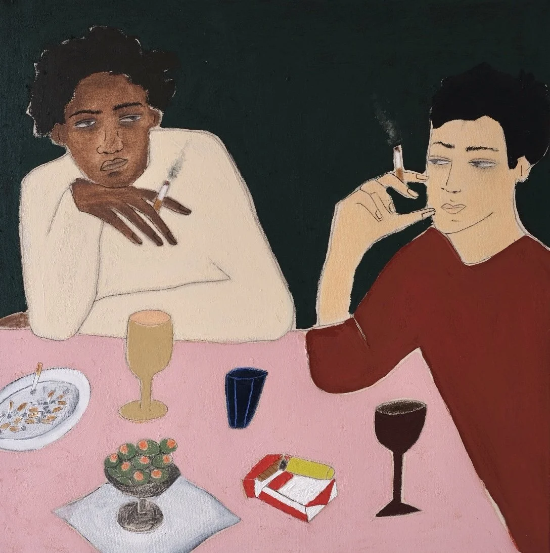 Prima Pasti: Oil on cotton, 65x65cm