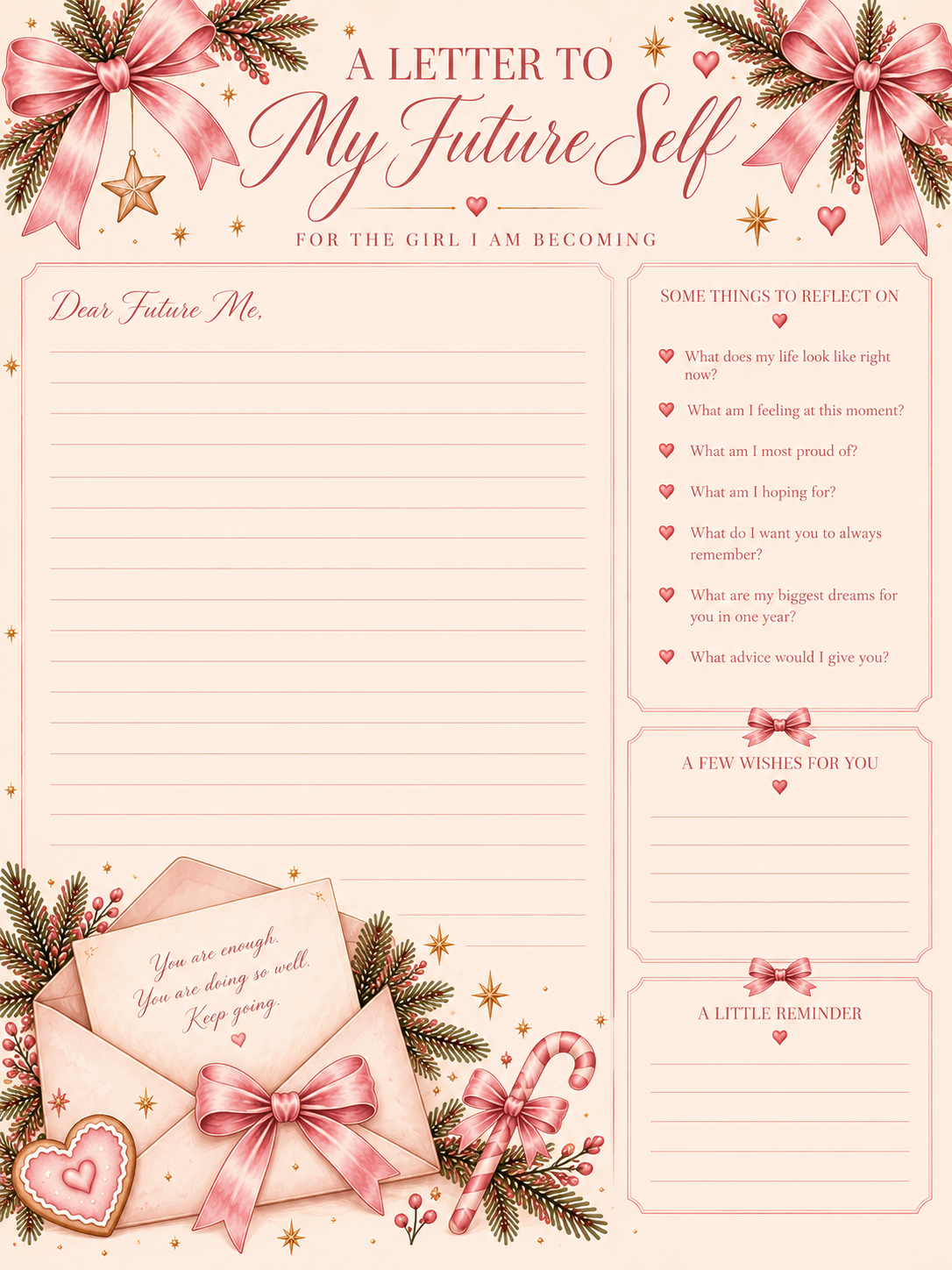 A Letter to My Future Self Journal Page 🎀