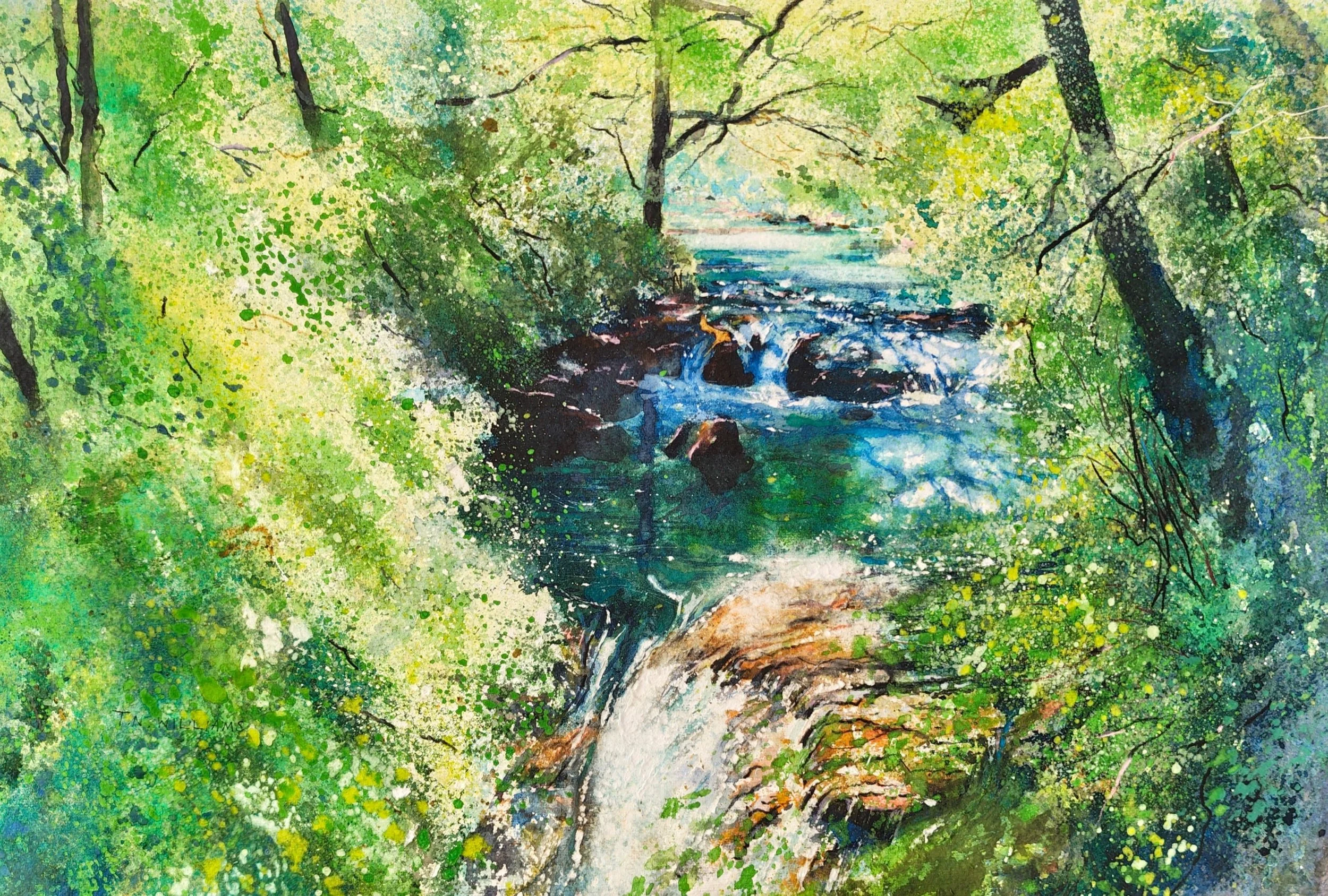 Under Brendon Bridge, Watercolour 