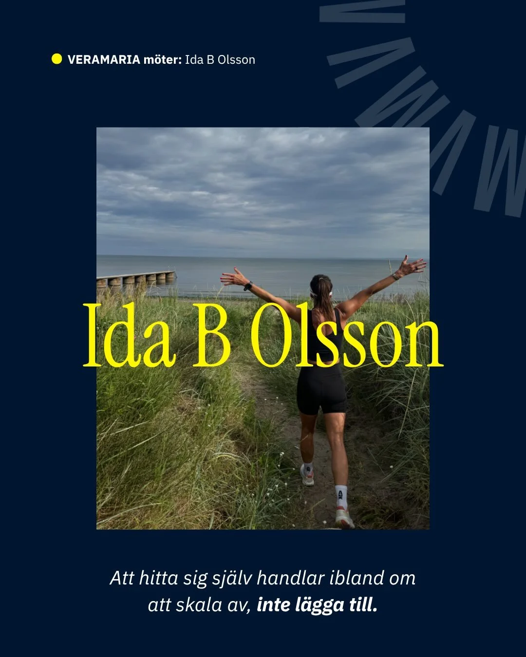 &Auml;ntligen &auml;r det dags f&ouml;r VERAMARIA m&ouml;ter igen 🫶

Ida B Olsson &auml;r h&auml;lsoprofilen som i &ouml;ver 15 &aring;r har inspirerat m&auml;nniskor till ett starkare liv &ndash; b&aring;de fysiskt, mentalt och sj&auml;lsligt. Med 