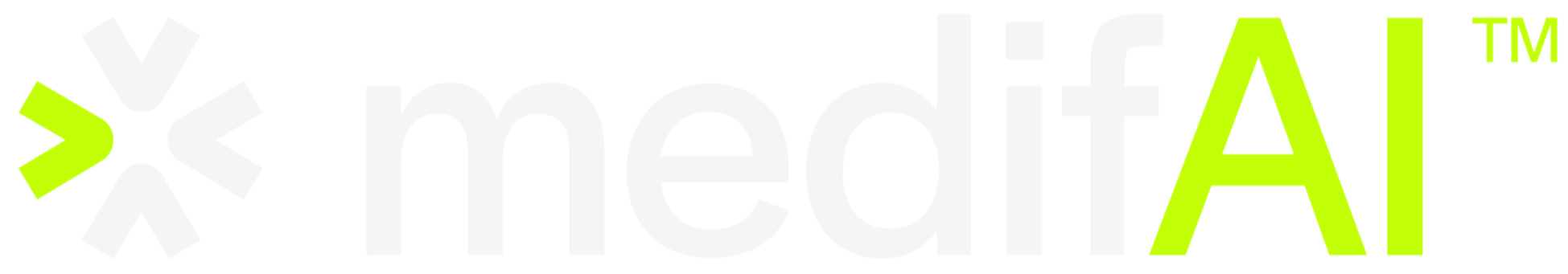 Logo of medifAI with a green and white asterisk symbol to the left and the words 'medif' in white and 'AI' in lime green.