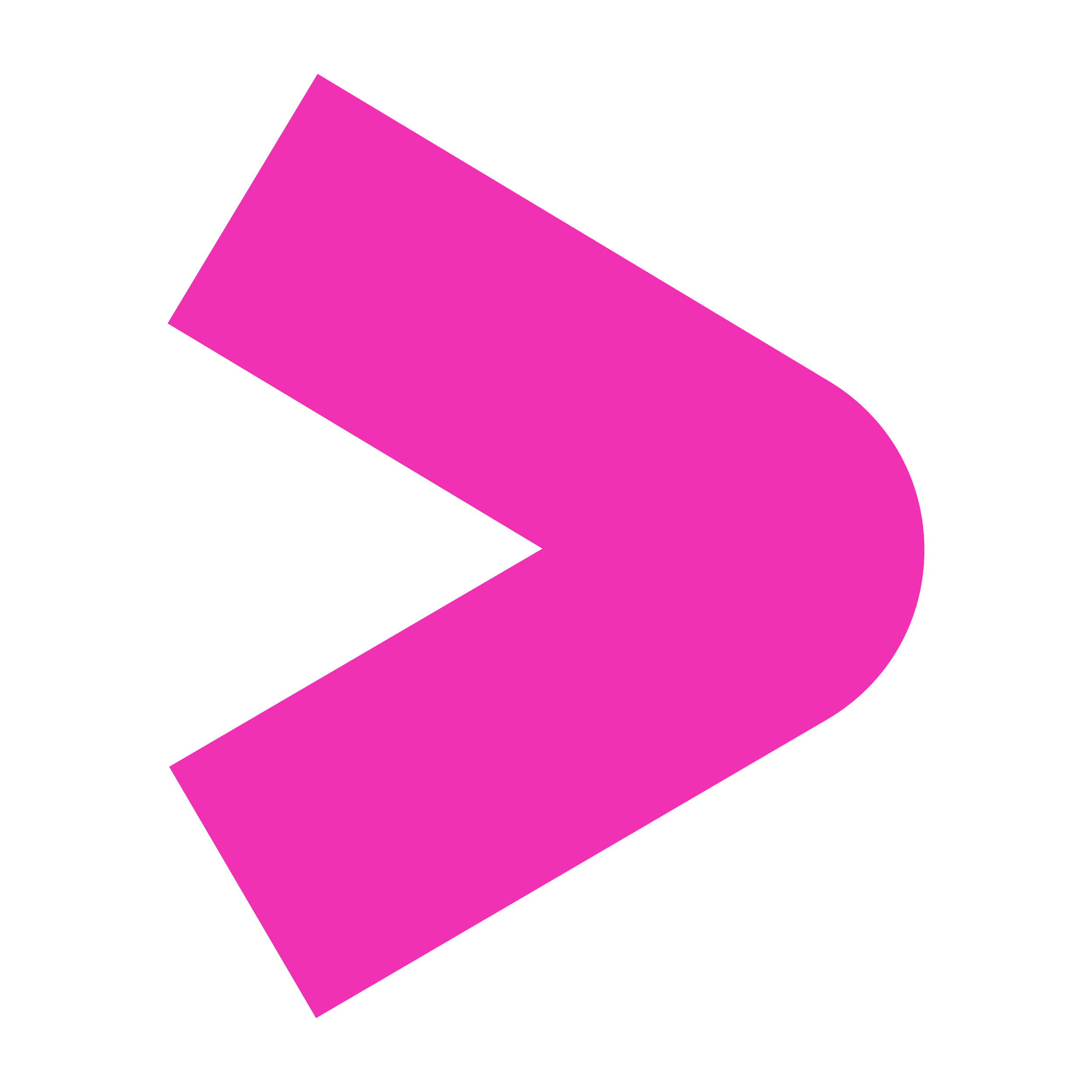 Pink right-facing arrow on a black background.