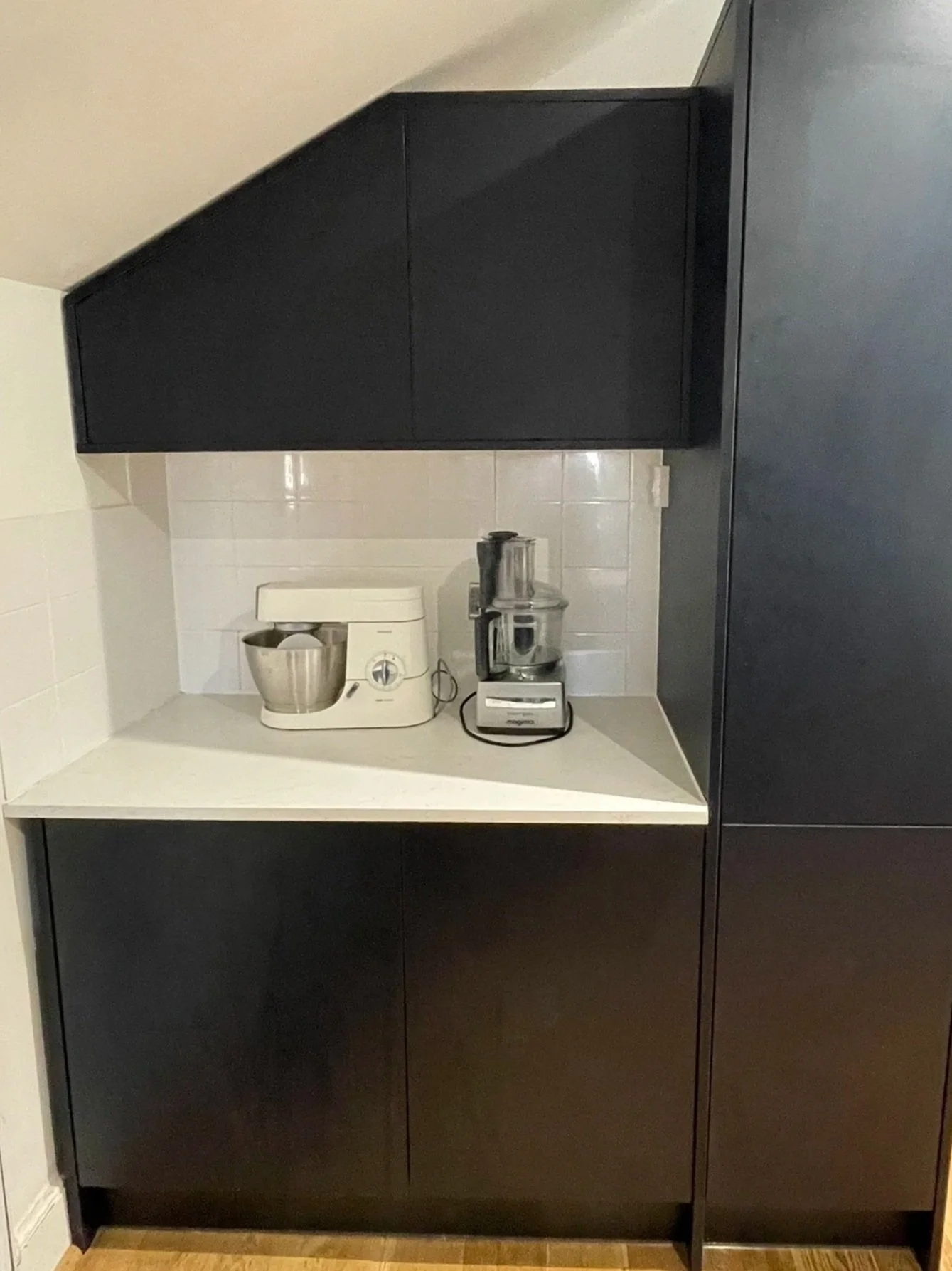 Matt coated MDF doors and trims to match existing kitchen