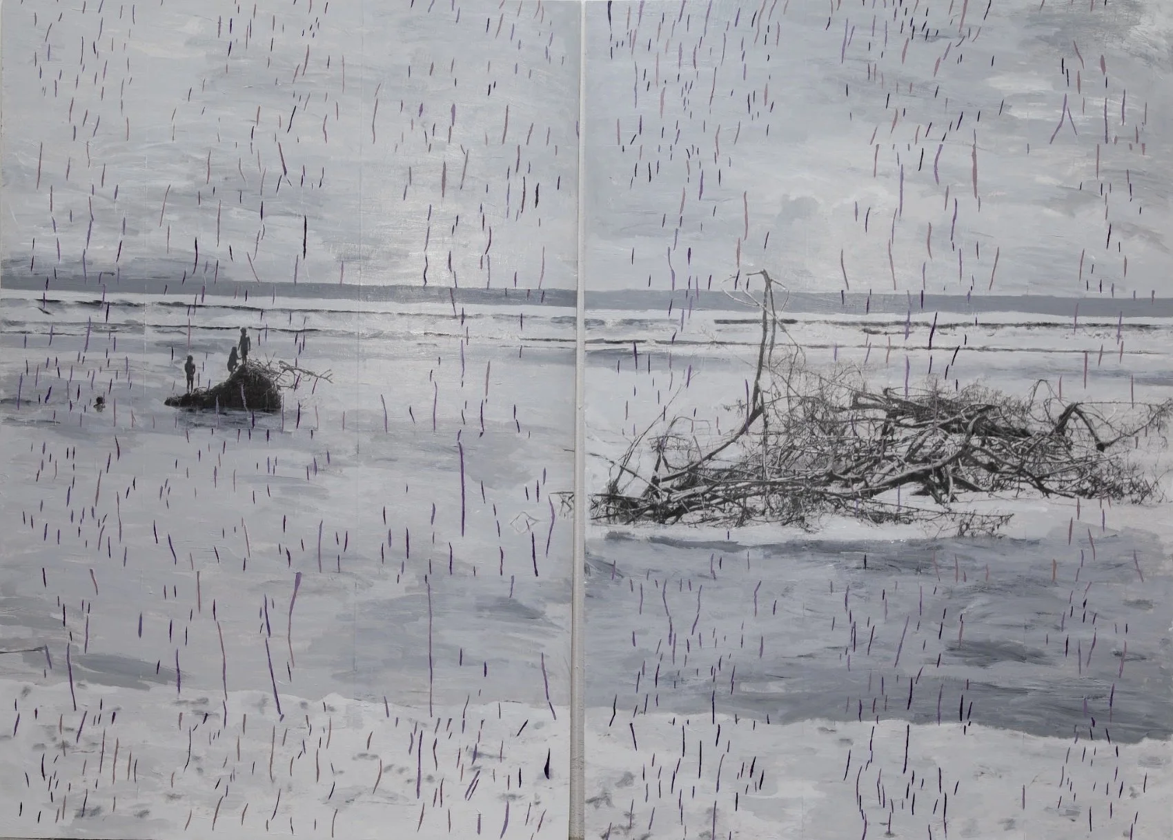 O salto, 2025
—
Transferência e e tinta acrílica sobre tela
234x162cm