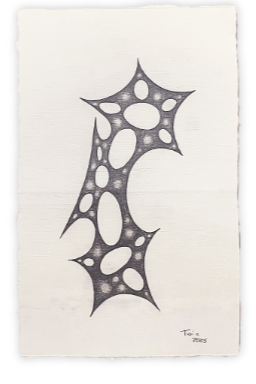 Estudo II, 2025
—
Grafite sobre papel de algodão
35 x 42 x 2 cm