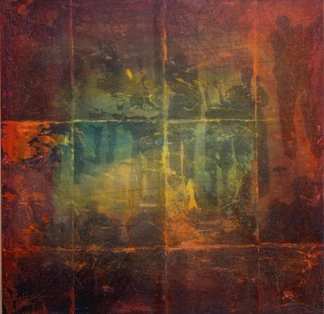 O que resta do fogo, 2025
—
Transferência e e tinta acrílica sobre tela
100x100cm