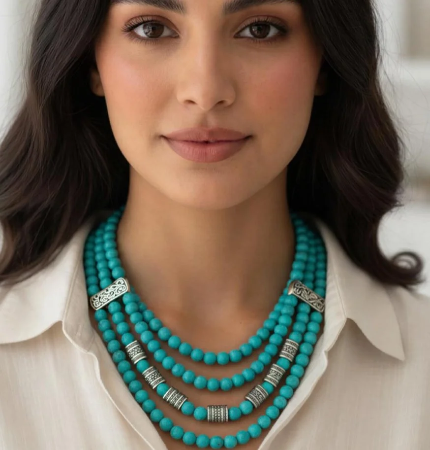 ABÈRA | Turquoise Stone Necklace — عقد حجر الفيروز