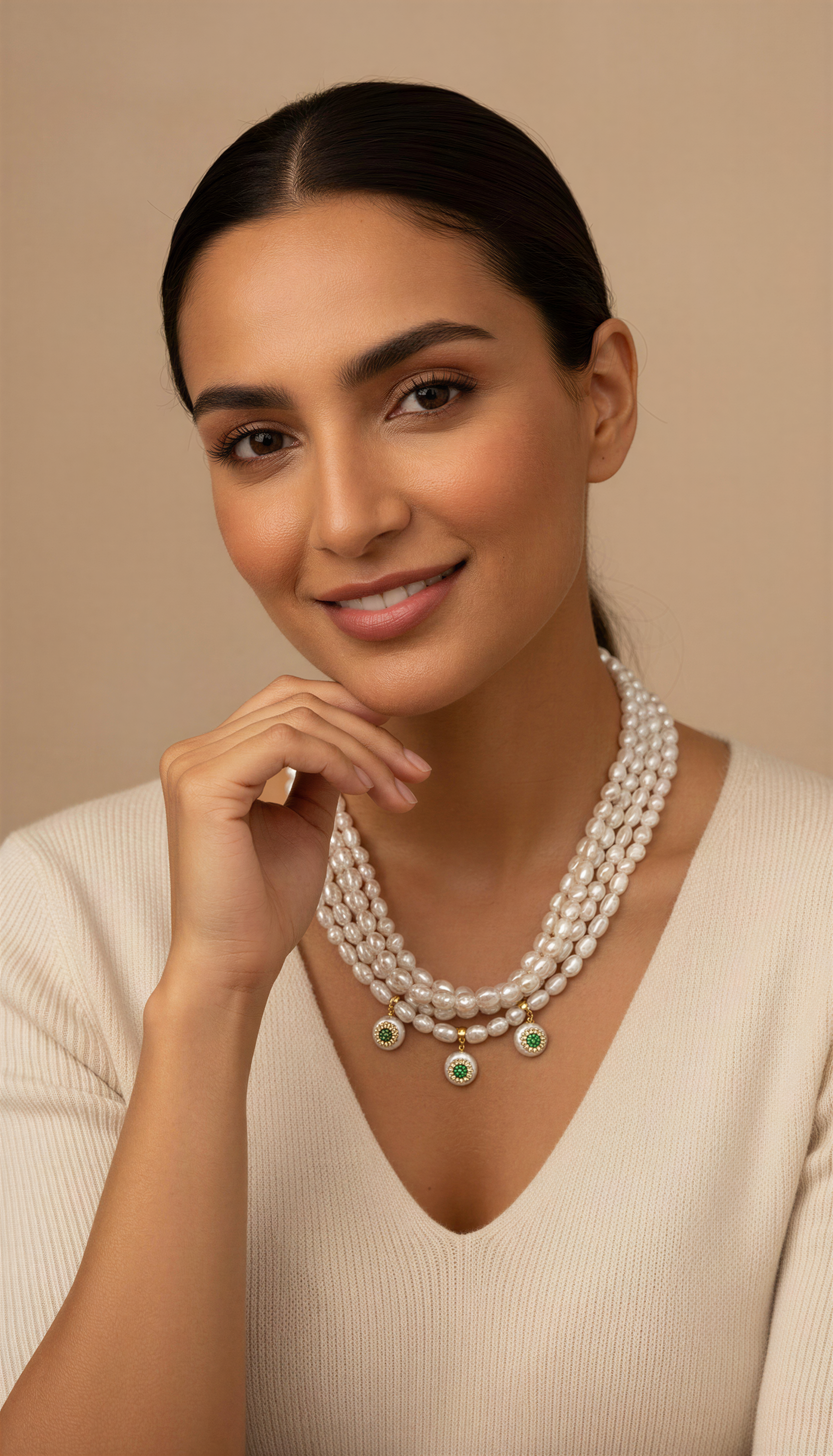 ABÈRA | Pearl Garden Necklace قلادة لؤلؤ الحديق