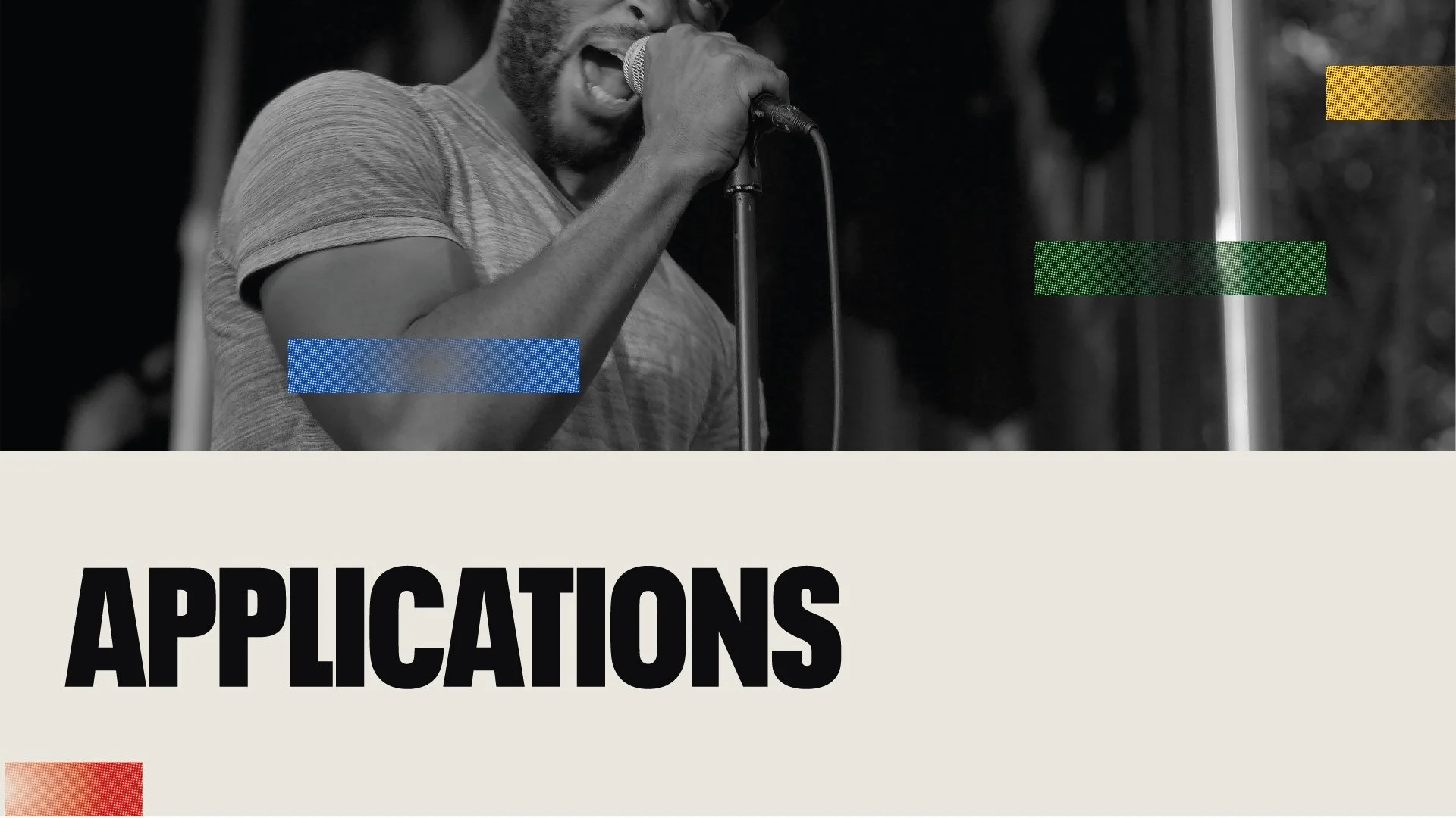 An introductory banner introducing the rebrand's applications.