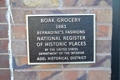 Historic plaque. Building listed on national registry. Built in 1881. 