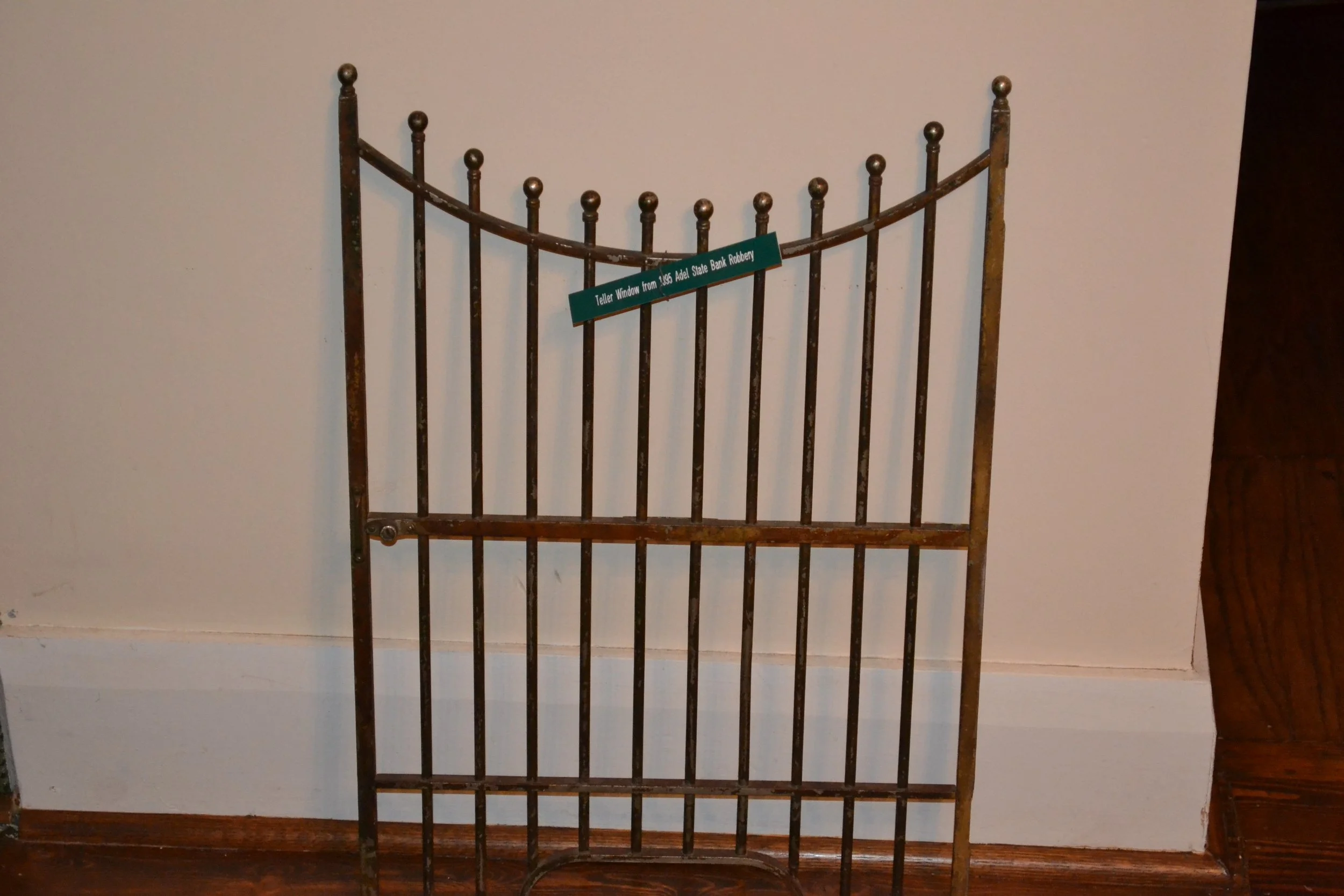 Teller window used in the actual bank robbery