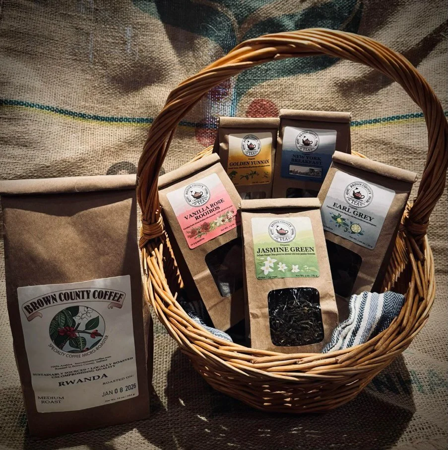 @brown_county_coffee returns to the BLFS with their varieties of coffees and now a variety of hand blended teas! Located in Brown County, Indiana for more than 18 years, this family business is founded on the quest for rich, smooth, and complex coffe