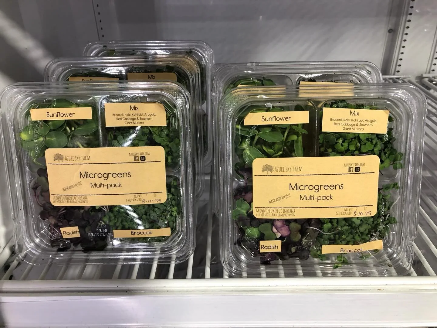 Returning with individual and multi packs of microgreens grown following organic and sustainable practices is @azureskyfarm . Marissa and her small Monroe County Farm are dedicated to providing wholesome and fresh locally grown produce. #knowyourfarm