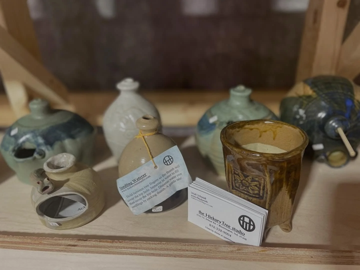 Hickory Tree Studios of Unionville is run by Walt, who creates this unique pottery pieces including planters, bird feeders &amp; waterers, bird houses and our staff&rsquo;s fav- the slug saloon. Swing by and check them out. #buylocalsupportlocal #loc