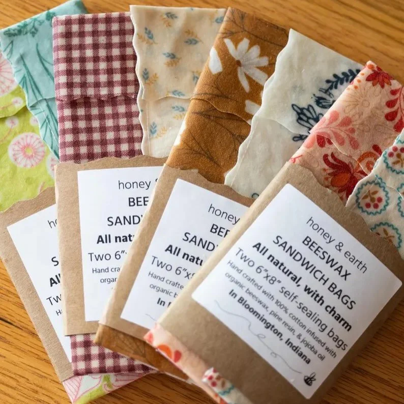 Eva of @honey_andearth is back at the BLFS this season with all kinds of wraps made from local beeswax. Great for bread loaves, sandwiches &amp; leftovers! #buylocalsupportlocal #quitsingleuseplastic