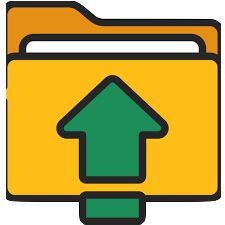 Folder icon with an upward arrow