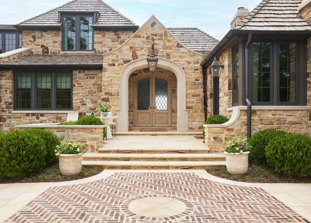 FireRock Wet Cast Concert Pavers on Entry Way Porch