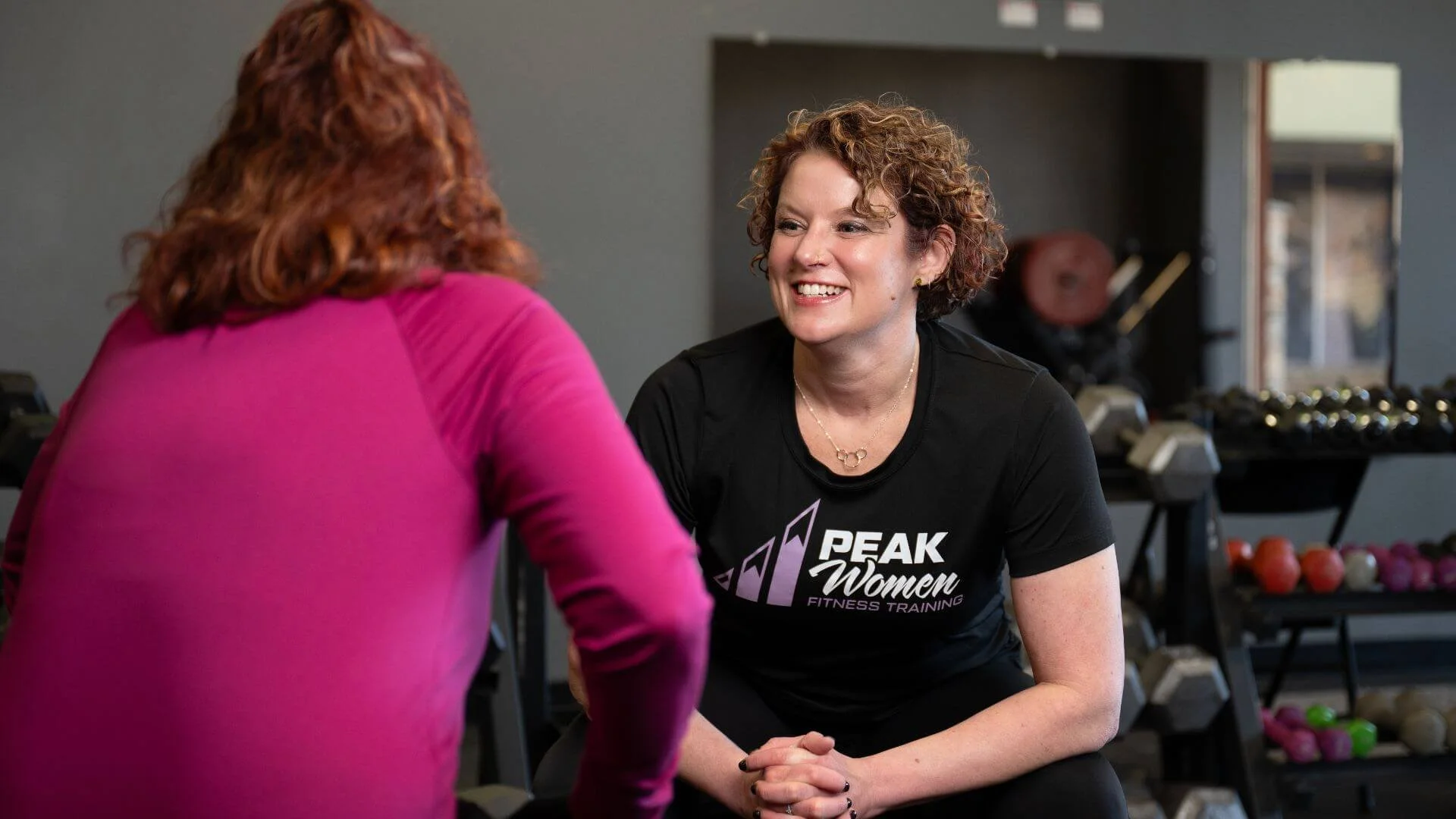 lissa, owner of peak women, talking