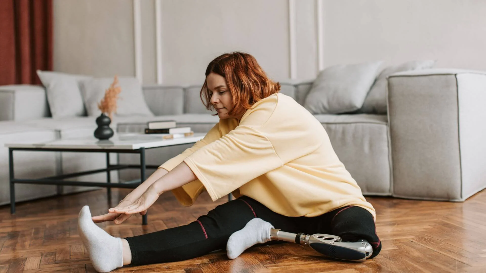 woman stretching