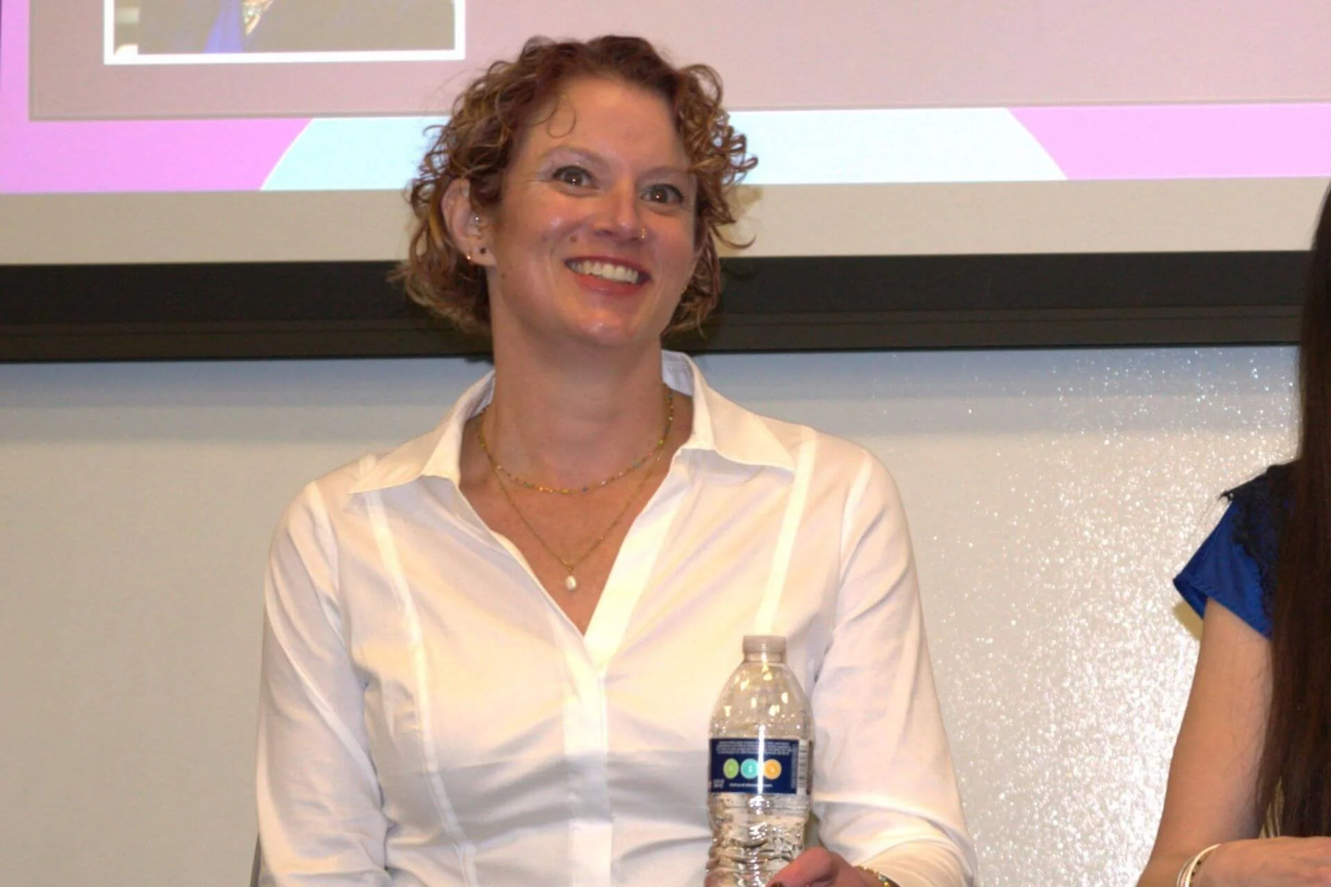 lissa smiling on the panel
