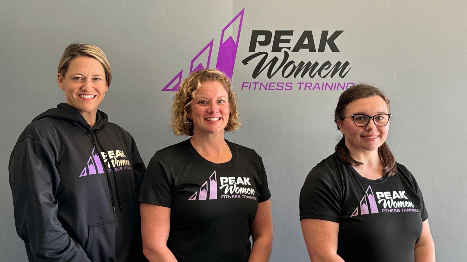 three female trainers at peak women, women only gym in troy michigan