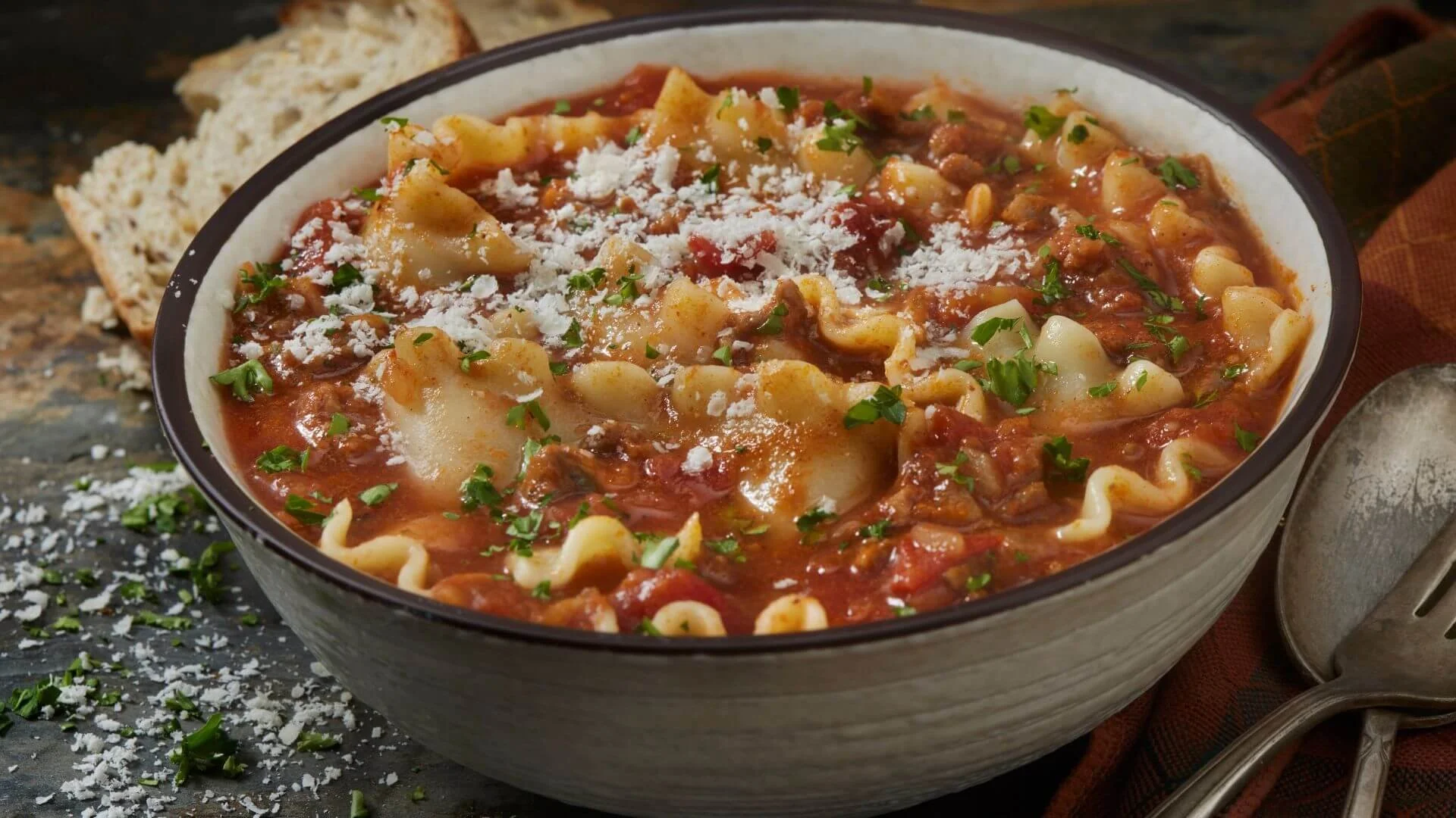 delicious lasagna soup for a healthy week night meal