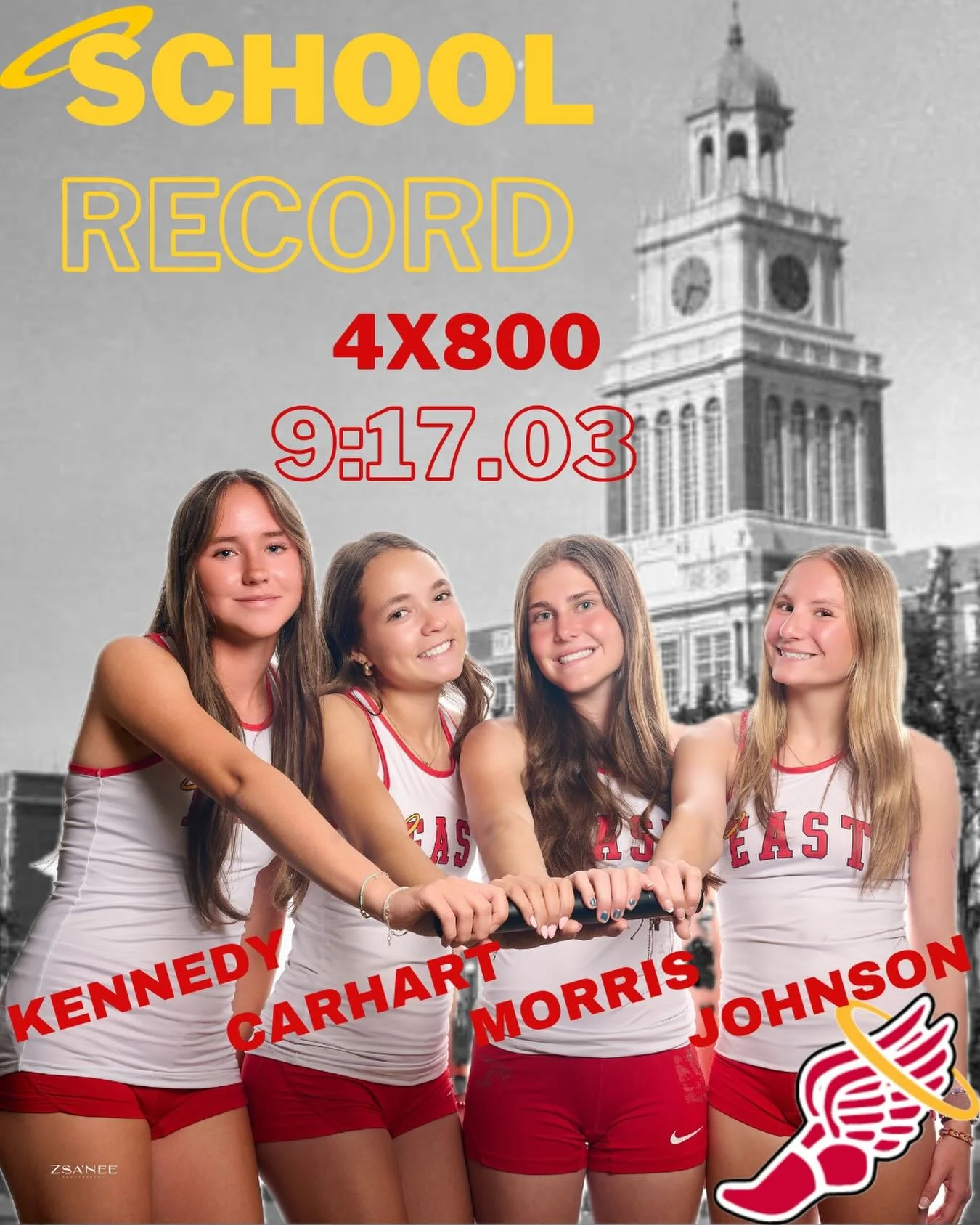 🐐 🐐 🐐 🐐 

Best 4 to ever do it at East and in the Denver Public Schools!  Wait &lsquo;til next year! 😇 

@denvereasths @east_angels_athletics @eastangels_madamprincipal 

Thank you @zsanee_ for being the best photographer in the game!

#relays #