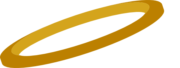 Golden halo or ring on a black background.